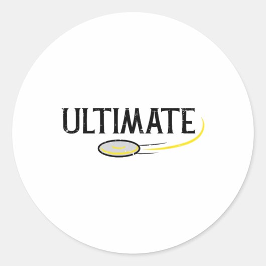 Disc Golf Ultimate Frisbee Frolf Sport Player Mann Ronde Sticker (Voorkant)