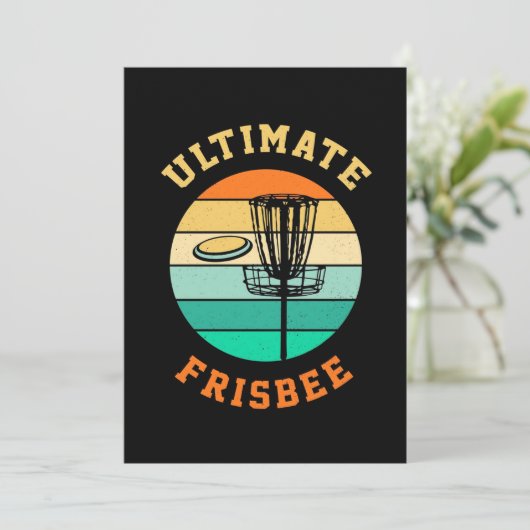 Disc Golf Ultimate Frisbee Kaart (Staand voorkant)