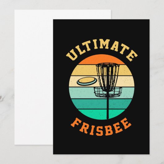 Disc Golf Ultimate Frisbee Kaart (Voorkant / Achterkant)