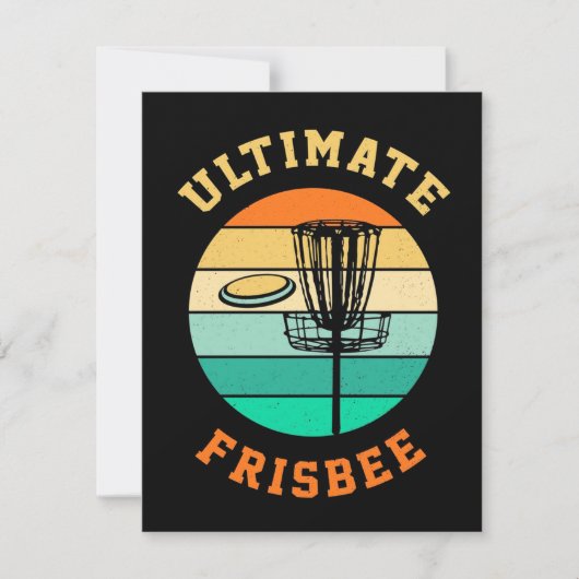 Disc Golf Ultimate Frisbee Notitiekaartje (Voorkant)