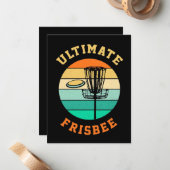 Disc Golf Ultimate Frisbee Notitiekaartje (Voorkant / Achterkant in situ)