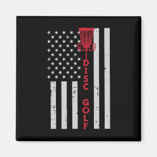 Disc Golf US Flag Frisbee Frolf Patriottische Mann Magneet