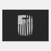 Disc Golf USA Flag Golfer Golfing Sport Lover Inpakpapier Vel (Voorkant)