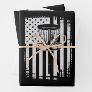 Disc Golf USA Vlag Golfer Golfen Sport Liefhebber Inpakpapier Vel