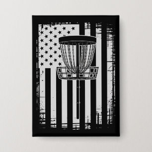Disc Golf USA Vlag Golfer Golfen Sportliefhebber Button