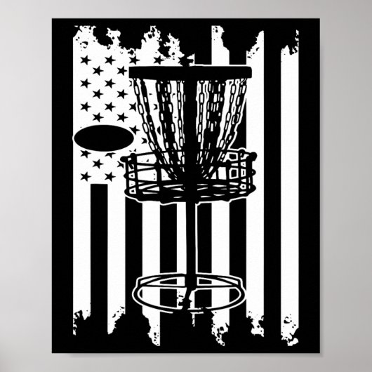 Disc Golf USA Vlag Poster (Voorkant)