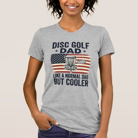 Disc Golf Vader Vintage Vlag Grappig Shirt Ontwerp (Voorkant)