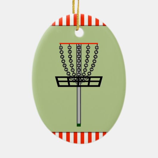 Disc Golf Vakantiegeschenken Keramisch Ornament (Achterkant)