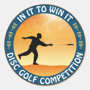 Disc Golf-wedstrijd Ronde Sticker