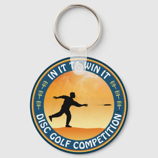Disc Golf-wedstrijd Sleutelhanger (Voorkant)