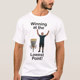 Disc Golf Winnen Met Laagste Punt Golfer Verjaarda T-shirt