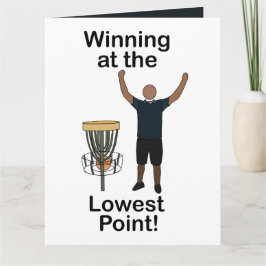 Disc Golf Winnen Met Laagste Score Golfer Verjaard Kaart