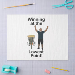 Disc Golf Winnen Op Het Laagste Punt Golfer Verjaa Tissuepapier
