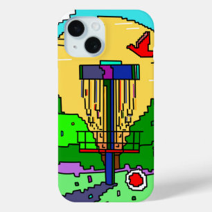 Disc Golfbaan Zomer Zonneschijn iPhone 15 Case