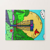 Disc Golfbaan Zomer Zonneschijn Legpuzzel (Horizontaal)