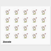 Disc Golfen Eend Grappige Vogel Ronde Sticker (Vel)