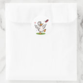 Disc Golfen Eend Grappige Vogel Ronde Sticker (Tas)