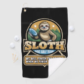Disc Golfer Funny Luiaard Disc Golf Speler Golfer Golfhanddoek (Insitu)