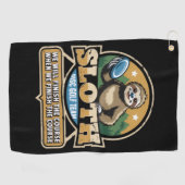 Disc Golfer Funny Luiaard Disc Golf Speler Golfer Golfhanddoek (Horizontaal)