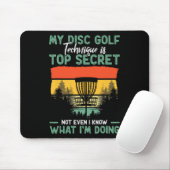 Disc Golfer Grappig Mijn Disc Golf Techniek Is Top Muismat (Met muis)
