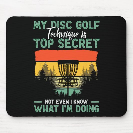 Disc Golfer Grappig Mijn Disc Golf Techniek Is Top Muismat (Voorkant)