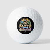 Disc Golfer Grappige Luiaard Disc Golf Speler Golf Golfballen (Voorkant)