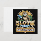 Disc Golfer Grappige Luiaard Disc Golf Speler Golf Kaart (Voorkant / Achterkant)