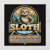 Disc Golfer Grappige Luiaard Disc Golf Speler Golf Kaart (Voorkant)