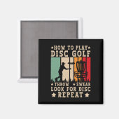 Disc Golfer Hoe Disc Golf Te Spelen Funny Disc Gol Magneet (Voorkant / Achterkant)