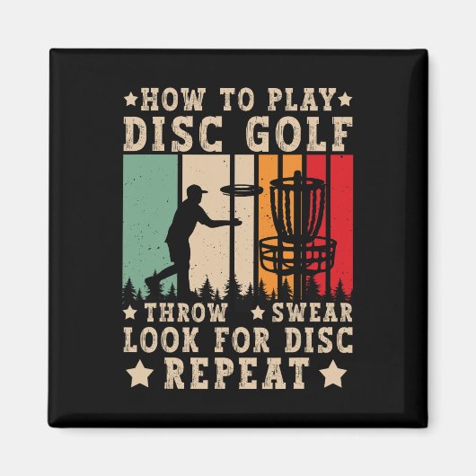 Disc Golfer Hoe Disc Golf Te Spelen Funny Disc Gol Magneet (Voorkant)