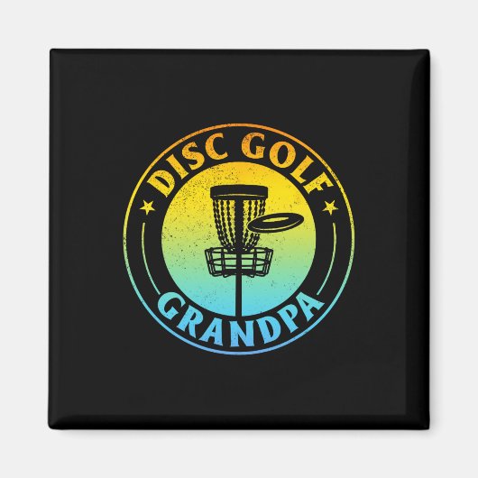 Disc Golfer Opa Disc Golf Speler - Disc Golf G Magneet (Voorkant)