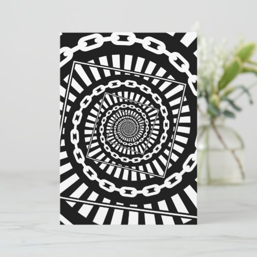 Disc golfkettingen feestdagenkaart (Staand voorkant)