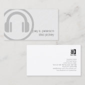 Disc Jockey Bold Deejay Platenspeler Icon Muziek Visitekaartje (Voorkant / Achterkant)