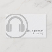 Disc Jockey Bold Deejay Platenspeler Icon Muziek Visitekaartje (Voorkant)