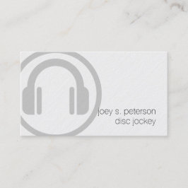 Disc Jockey Bold Deejay Platenspeler Icon Muziek Visitekaartje