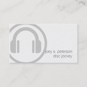 Disc Jockey Bold Deejay Platenspeler Icon Muziek Visitekaartje