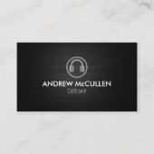 Disc Jockey Deejay DJ Heaphones Icon  Visitekaartje (Voorkant)