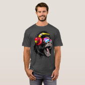 Disc Jockey DJ Monkey Ape Gorilla T-shirt Gift (Voorkant volledig)