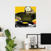 Disc Jockey DJ-poster Poster (Thuiskantoor)