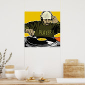 Disc Jockey DJ-poster Poster (Keuken)