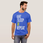 Disc Jockey Funny Gift - Eat Sleep DJ Repeat T-shirt (Voorkant volledig)