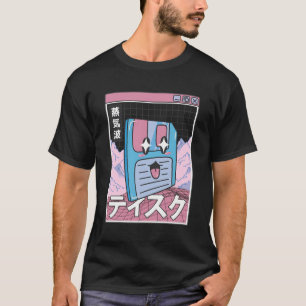 Disc Kawaii Grid vaporwave esthetische anime T-shirt