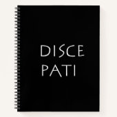 Disce pati notitieboek (Voorkant)