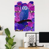 Discerning Owl Poster (Thuiskantoor)