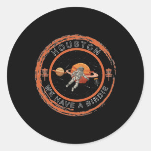 Discgolf Astronaut We Have A Birdie  Ronde Sticker