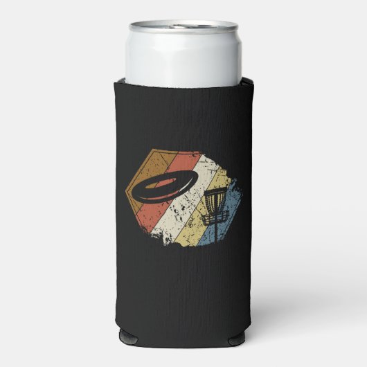 Discgolf Basket Retro Seltzer Blikjeskoeler (Seltzer Voorkant)
