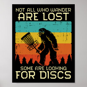 Discgolf Bigfoot Sasquatch Frisbee Frolf Mannen Vr Poster