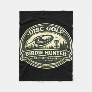 Discgolf birdie jager retro bos buiten usa fleece deken