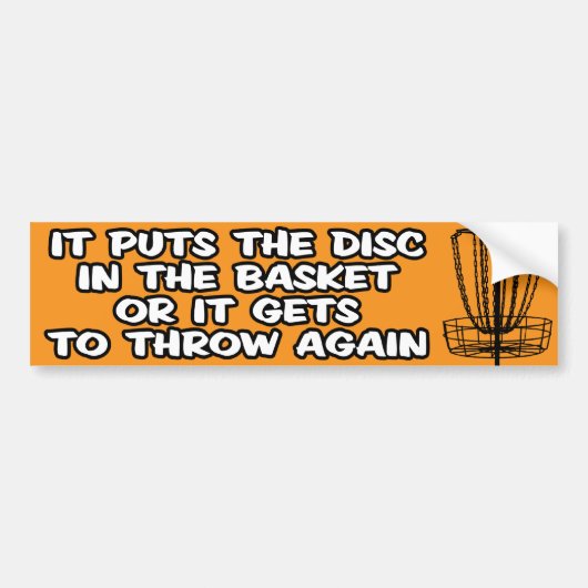 Discgolf bumpersticker (Voorkant)