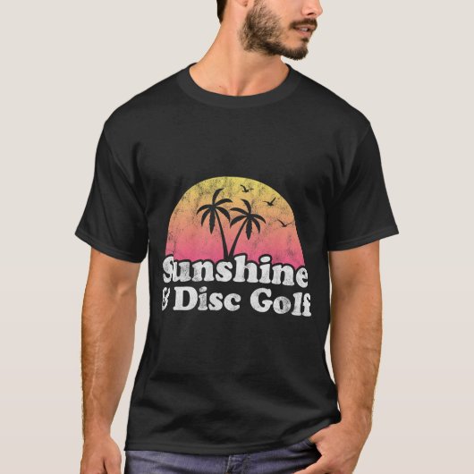 Discgolf Cadeau - Zonneschijn En Discgolf T-shirt (Voorkant)